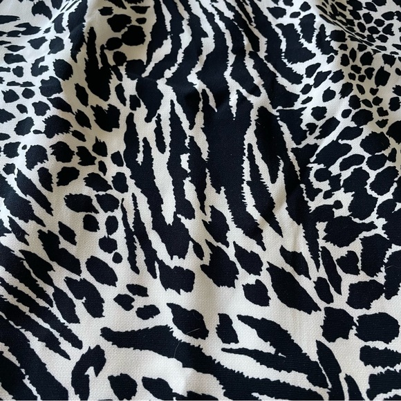 Black/white Animal Print Bustier Midi Dress - SERGIO HUDSON X TARGET sz S - Picture 4 of 9